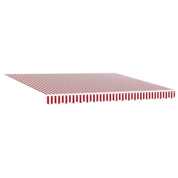 Maison Exclusive - Fällbart tak Röd och Vit 400 × 350 cm