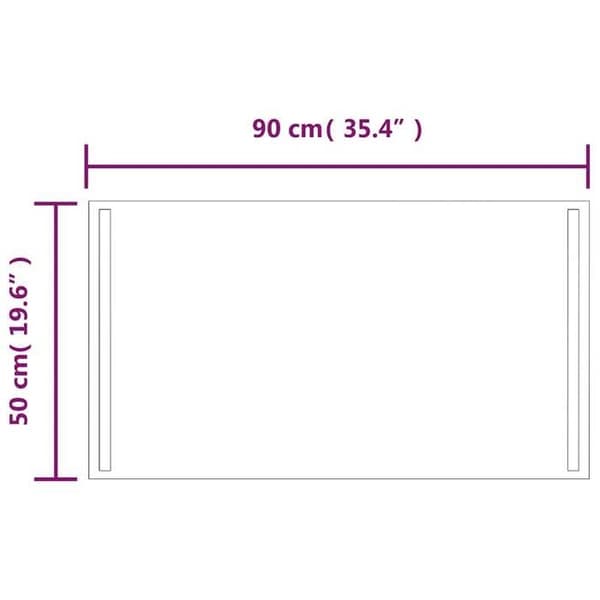 Maison Exclusive - LED-kylpyhuonepeili 90x50 cm