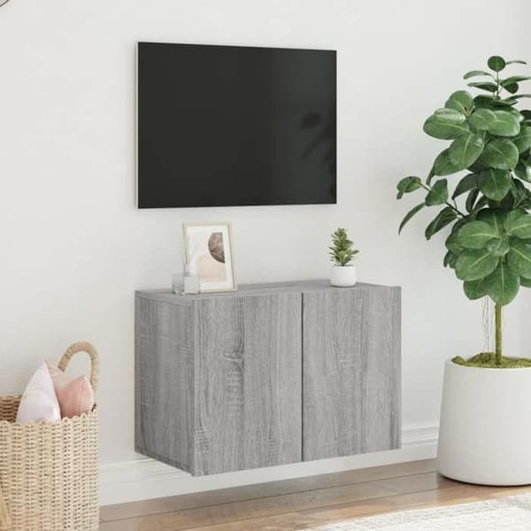 Maison Exclusive - Väggmonterad TV-möbel sonoma grå 60x30x41 cm