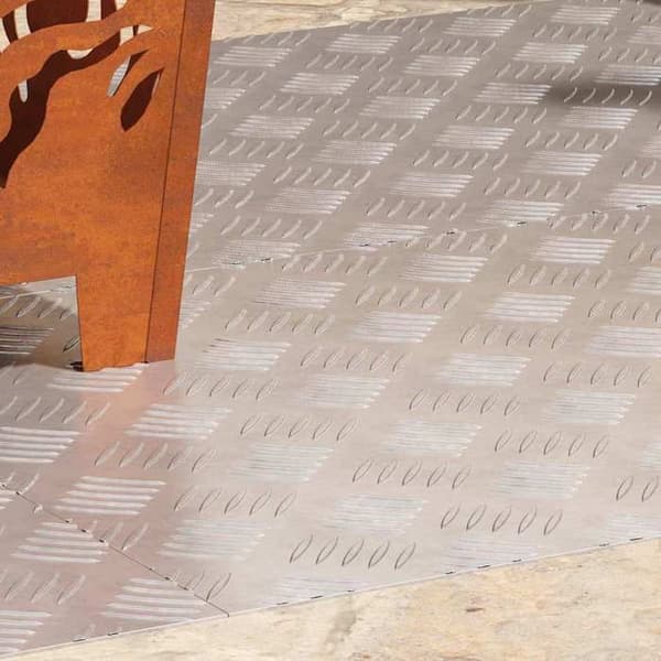 Maison Exclusive - Nez de marche 4 pc 90 x 50 cm Sølv Aluminium Rektangulær