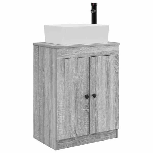 Maison Exclusive - Badrumsmöbel med handfat Sonoma grå 54 x 35 x 83 cm
