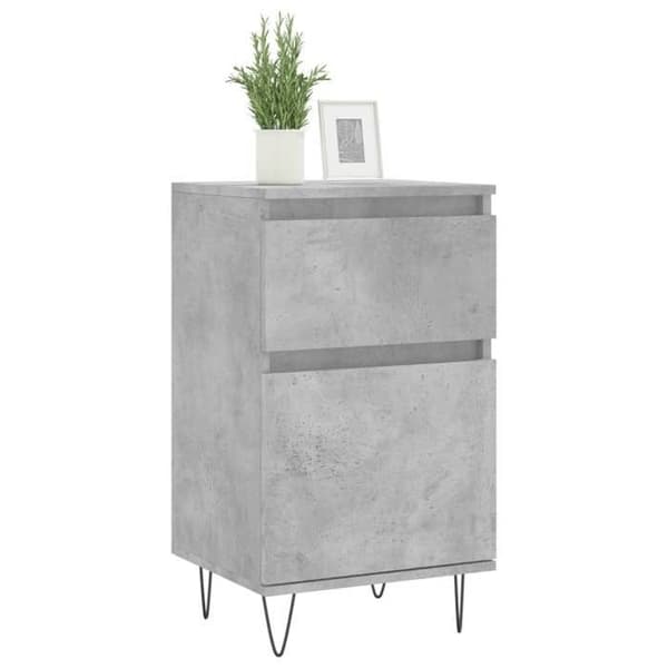 Maison Exclusive - Bufféer 2 st grå betong 40x35x70 cm ingenjörsträ