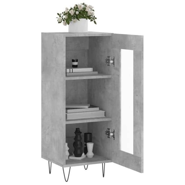 Maison Exclusive - Buffet Grå beton 34,5x34x90 cm Ingeniørtræ