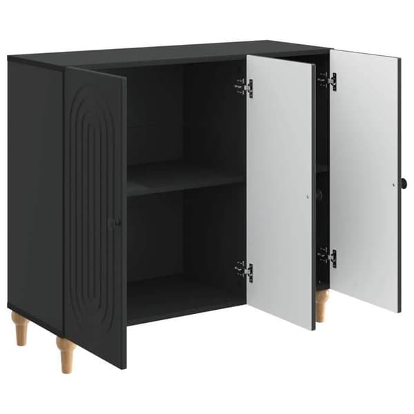 Maison Exclusive - Buffé Svart 89 x 34,5 x 80 cm Ingenjörsträ