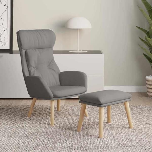 Maison Exclusive - Relax stol med fodstøtte Lys grå Stof
