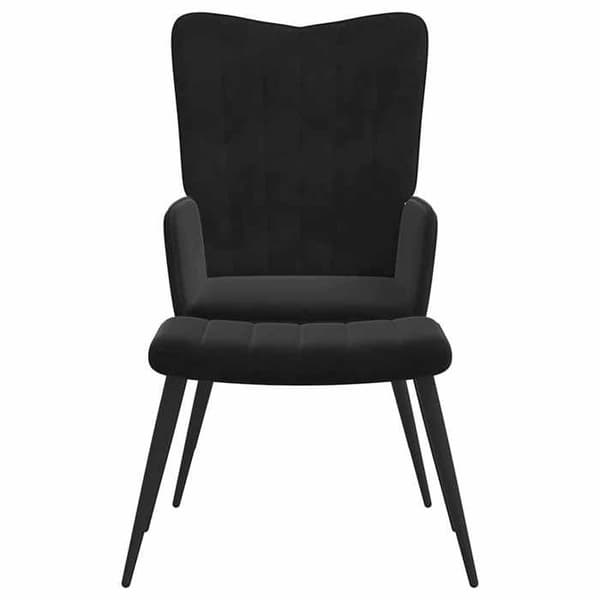 Maison Exclusive - Afslapningsstol med skammel Sort Velour