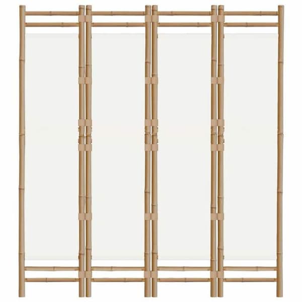 Maison Exclusive - Foldbar skillevæg 4 paneler 160 cm Bambus og lærred