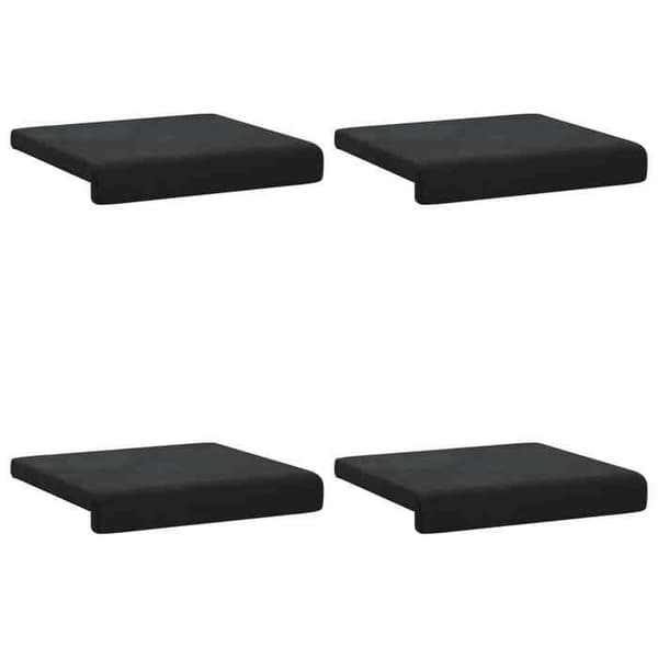 Maison Exclusive - 4 kpl Musta Sametti Penkkityyny, Syvyys 35 cm