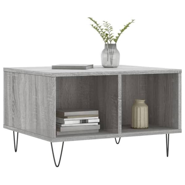 Bord - EKSKLUSIV HUS - Sonoma grå - 60x50x36,5 cm - 4 rum - Metalben Sonoma grå