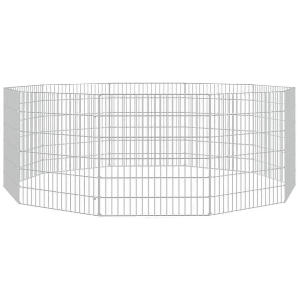 Burar & hönshus - Maison Exclusive - 10 paneler - 54 x 60 cm - galvaniserat järn Silver