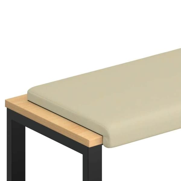 Maison Exclusive - Bænkpude i kunstlæder Creme Dybde 35 cm Grädde