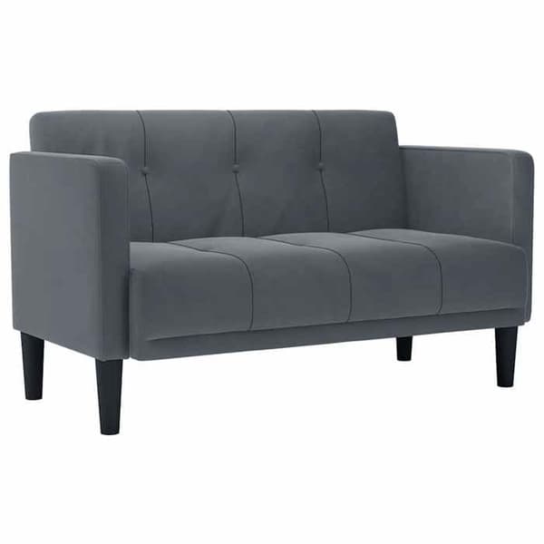 Maison Exclusive - Tummanharmaa 111 cm samettinen kahden hengen sohva