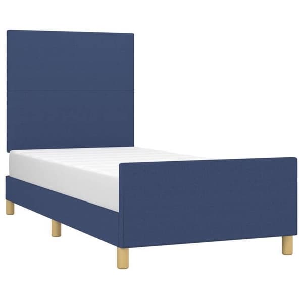 Maison Exclusive - Sengestel uden madras blå 100x200 cm stof