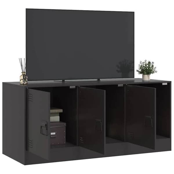 Maison Exclusive - Sort TV-møbel 99x39x44 cm stål