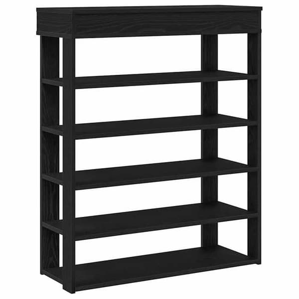 Maison Exclusive - Skohylde sort 80x30x98 cm ingeniørtræ