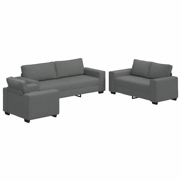 Maison Exclusive - 3-delt sofa sæt med mørkegrå stofpuder