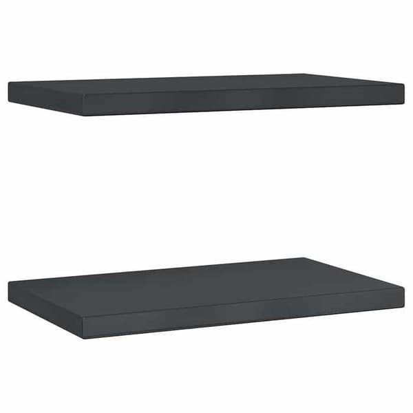 Maison Exclusive - Væghylder 2 stk 50x30 cm sort rustfrit stål Svart