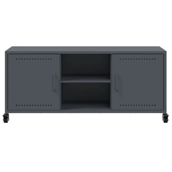 Maison Exclusive - TV-möbel antracit 100,5x39x43,5 cm stål