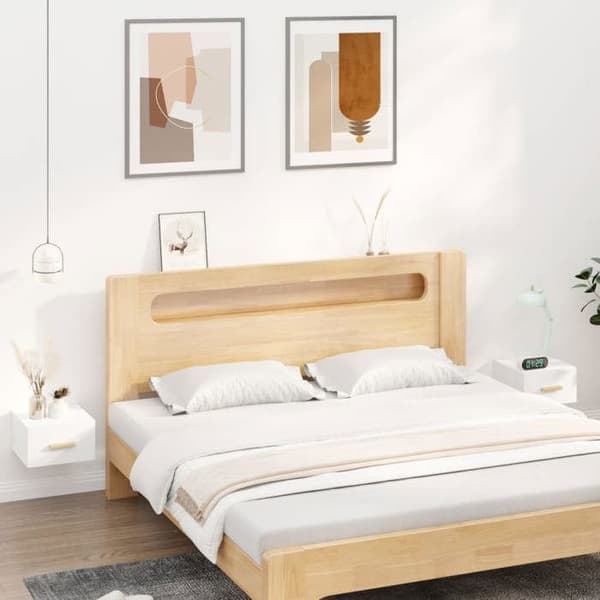 Väggmonterad sängbord - Exklusivt Hem - Vit - 2-pack - 35 x 35 x 20 cm Vit