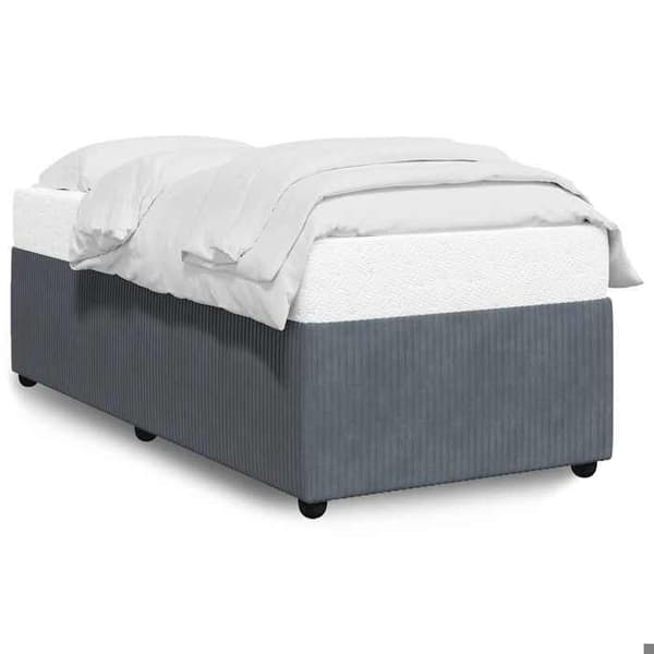 Sengestel - MAISON EXCLUSIVE - Maison Exclusive - 90x190 cm - Mørkegrå velour - Lamelseng mörkgrå
