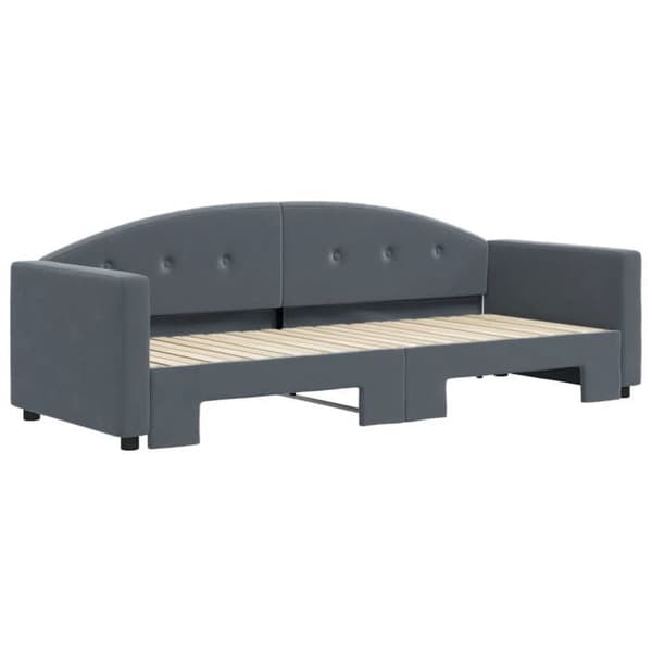 Maison Exclusive - Sovesofa med udtræk uden madras grå mørk 80x200 cm