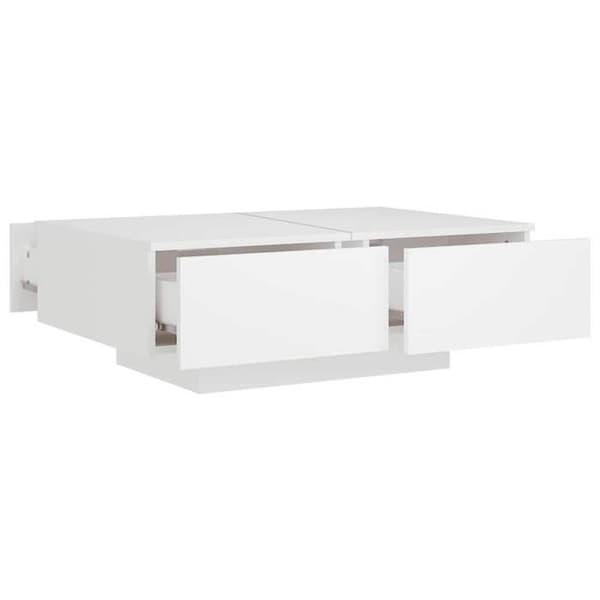 Bord - EKSKLUSIV HUS - 90 x 60 x 31 cm - Hvid - Ingeniørtræ - Rektangulær Vit