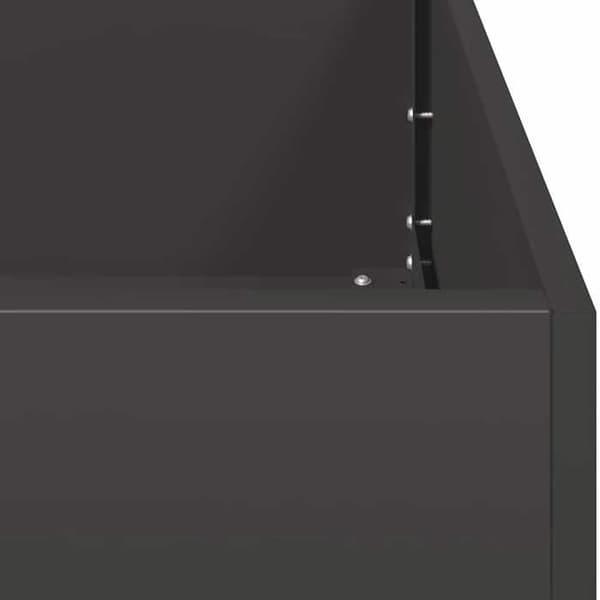 Maison Exclusive - Svart blomlåda 360x80x40 cm stål