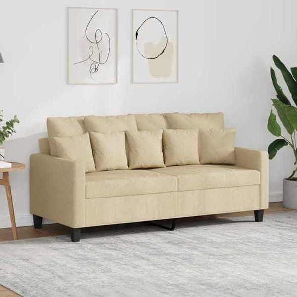 Maison Exclusive - 2-personers sofa Creme 140 cm Stof