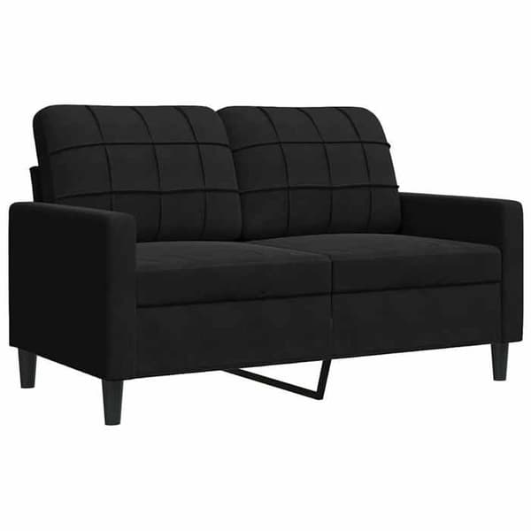 Maison Exclusive - 2 kpl sohvakokonaisuus tyynyillä, musta sametti