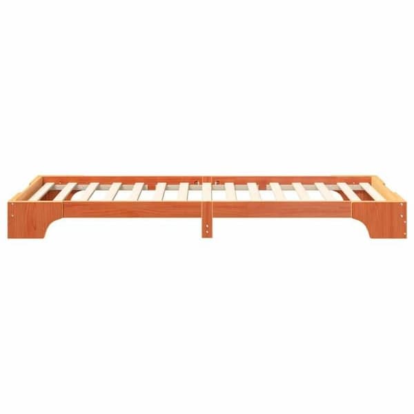 Maison Exclusive - Sängram Brun 100 x 220 cm Massivt trä