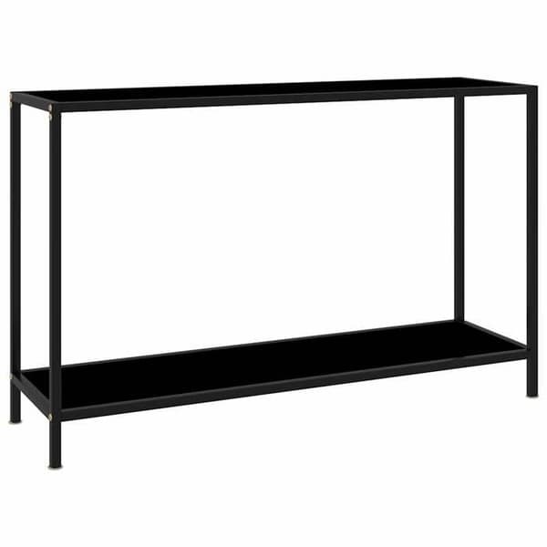 Maison Exclusive - Sort konsolbord 120x35x75 cm Tempereret glas