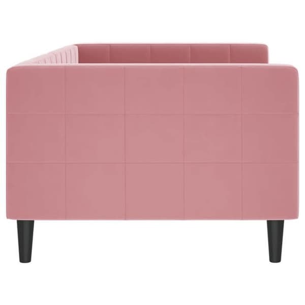 Maison Exclusive - Sängsoffa utan madrass rosa 90x200 cm sammet Ros