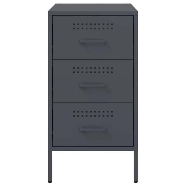 Maison Exclusive - Sängbord antracit 36x39x68 cm stål