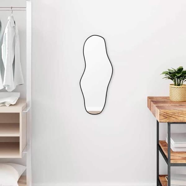 Maison Exclusive - Musta seinäpeili 60x25 cm Svart