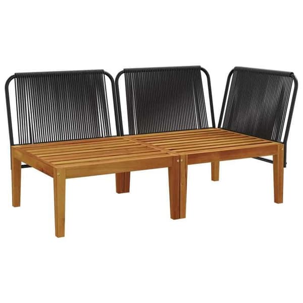 Maison Exclusive - 2 kpl Puutarhakalustesarja tyynyillä Luonnollinen