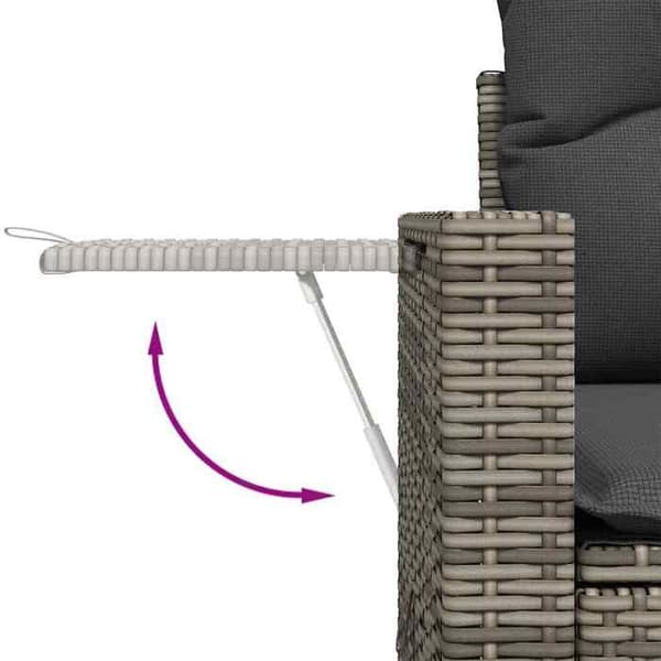 Maison Exclusive - Trädgårdsmöbler med kuddar 10 delar ljusgrå flätad resin