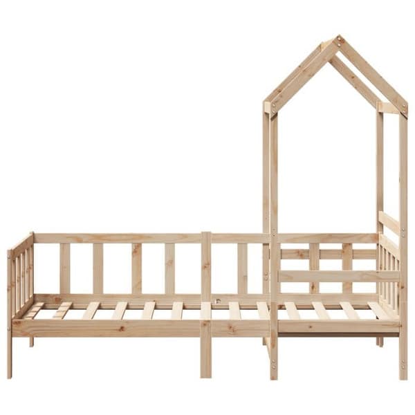 Maison Exclusive - Päivävuode katolla ilman patjaa 80x200 cm massiivipuuta