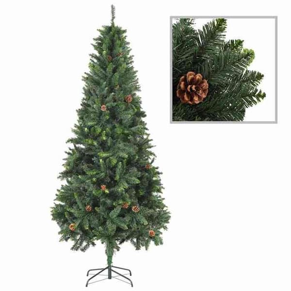 Maison Exclusive - Forudbelyst kunstigt juletræ/æblekugler 210cm