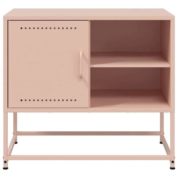 Maison Exclusive - TV-möbel rosa 68x39x60,5 cm stål