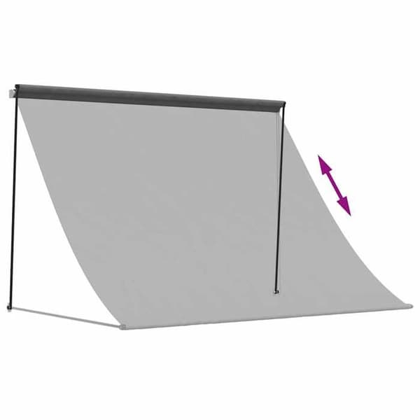 Maison Exclusive - Fällbart tak i antracit 250x150 m tyg och stål