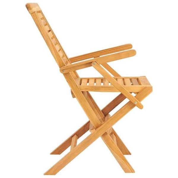Maison Exclusive - Fällbara stolar, set om 4, 56 x 63 x 90 cm, i massivt teakträ