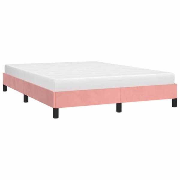 Maison Exclusive - Sängram utan madrass rosa 140x200 cm sammet