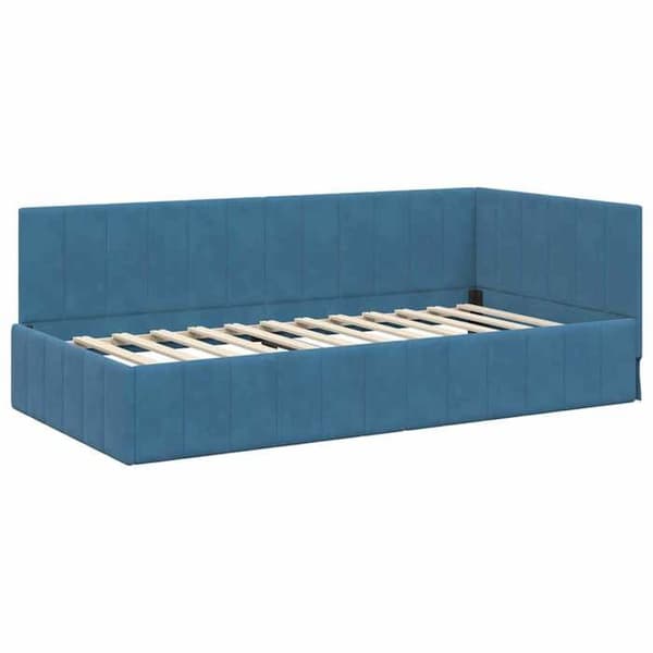 Maison Exclusive - Sininen kulmasänky 90 cm x 200 cm Sametti