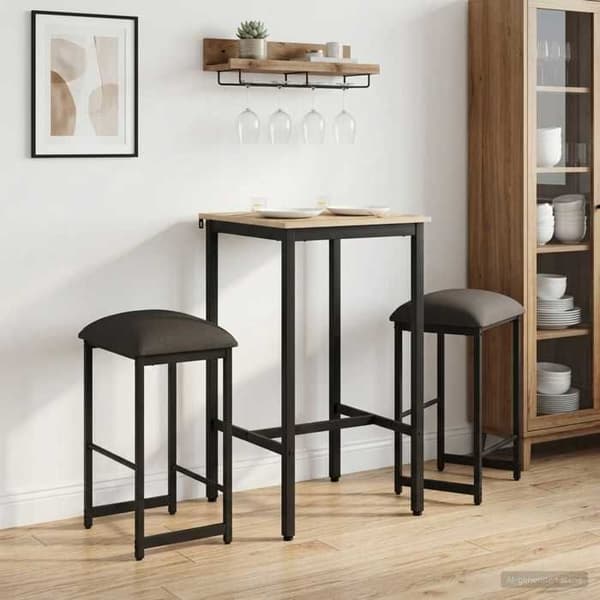 Maison Exclusive - Barstol 2 st Grå mörk 40 x 32 x 64 cm