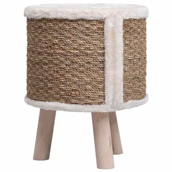Maison Exclusive - Hus til kat med træben 41 cm Havplanter kastanj