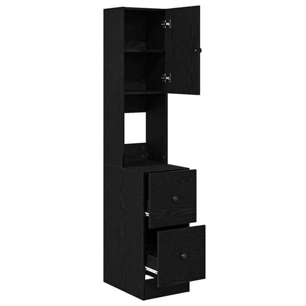 Maison Exclusive - Køkkenbuffet med skuffe, Sort eg 32 x 50 x 180 cm