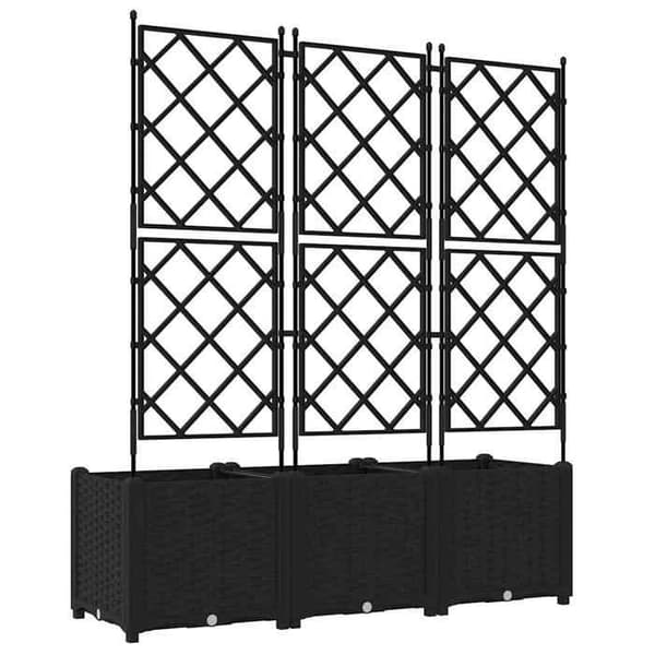 Maison Exclusive - Havekrukke 3 stk Sort 120 x 40 x 143 cm PP