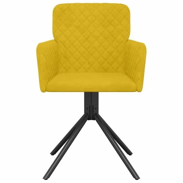 Maison Exclusive - Spisebordsstole med drejefunktion sæt af 2 Gul Velour Gul