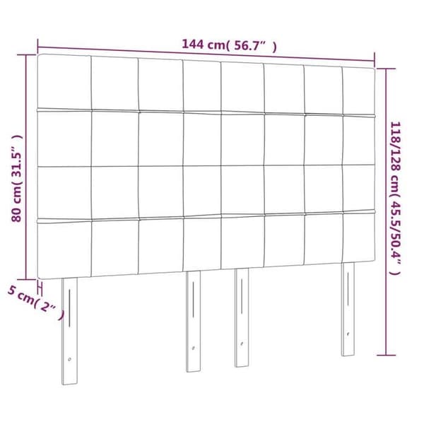 Maison Exclusive - LED-päätyharso Vaaleanharmaa 144x5x118/128 cm Sametti ljusgrått