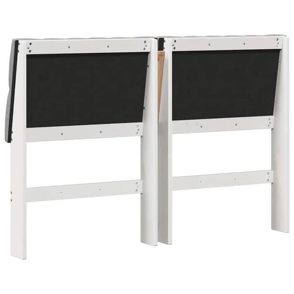 Maison Exclusive - Klädd sänggavel Ljusgrå 140 cm Massivt trä Ljusgrått